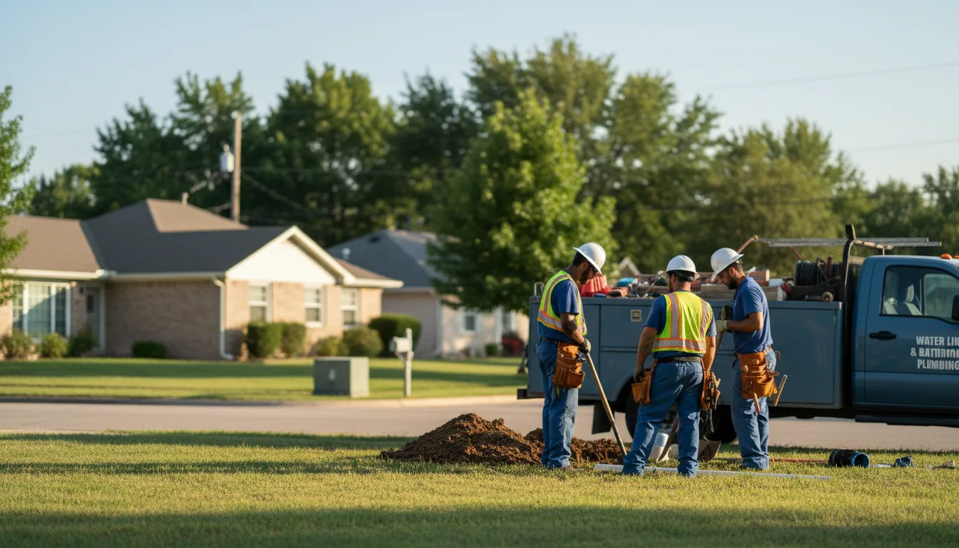 Residential water line and bathroom plumbing service in Weesatche, TX